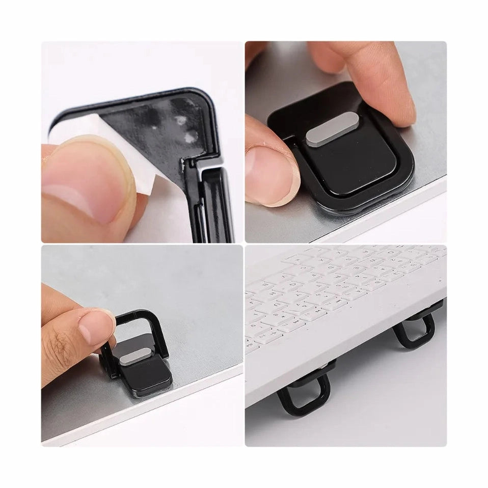 Supports d'Ordinateur Portable Pliables – Lot de 2, Compacts et Ergonomiques