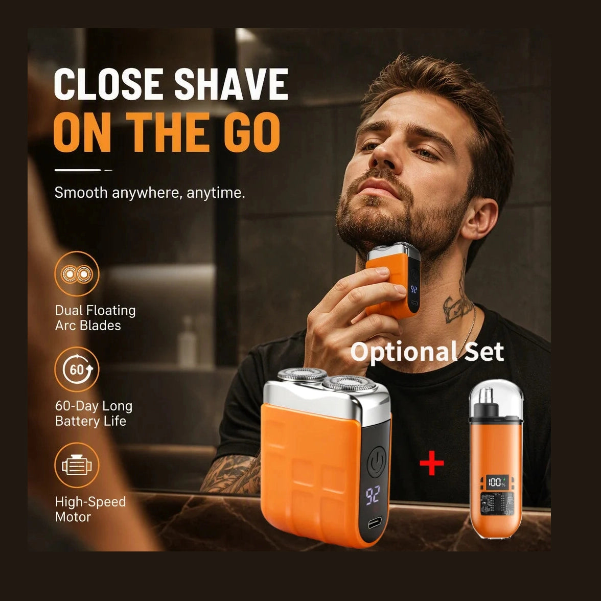 Rasoir Électrique Multifonction Portable – Rasage Précis pour Homme