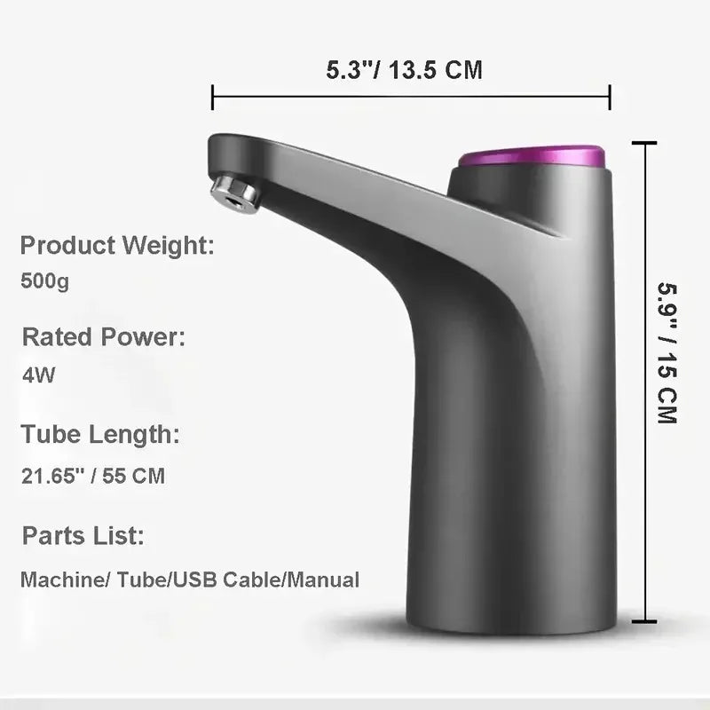 Pompe à Eau Électrique Portable USB – Distributeur 5 Gallons Automatique