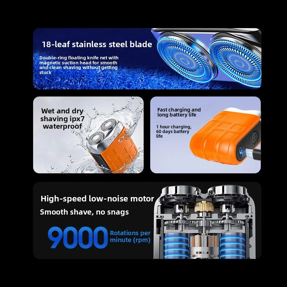 Rasoir Électrique Multifonction Portable – Rasage Précis pour Homme