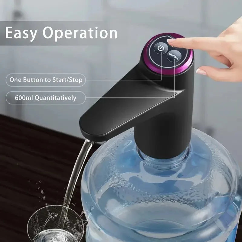 Pompe à Eau Électrique Portable USB – Distributeur 5 Gallons Automatique